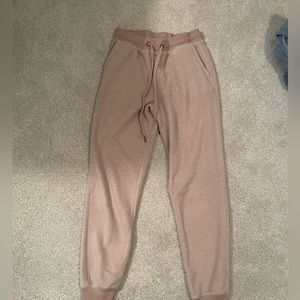 Fuzzy Tan Joggers